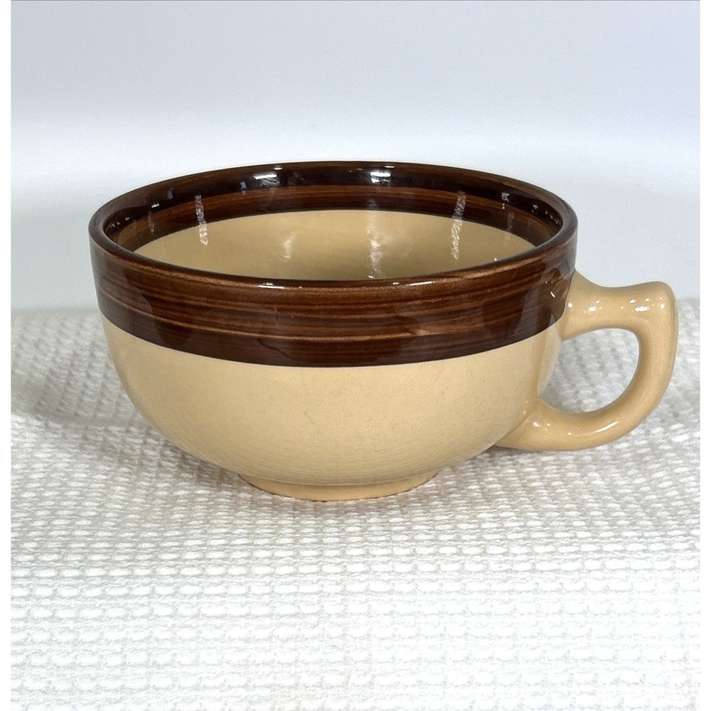 Vtg Walker Ohio China Ceramic Handled Soup Bowl or Mug Restaurant Ware 1974